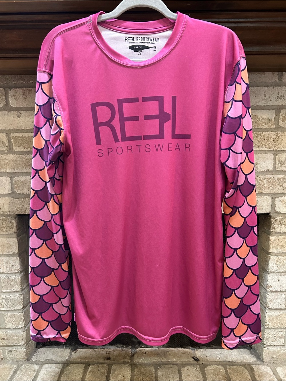 REEL Sportswear Pink Long Sleeve Performance Shirt EUC